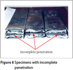 Lack of weld penetration