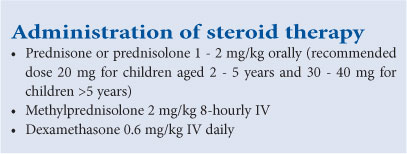 Dexamethasone steroid taper