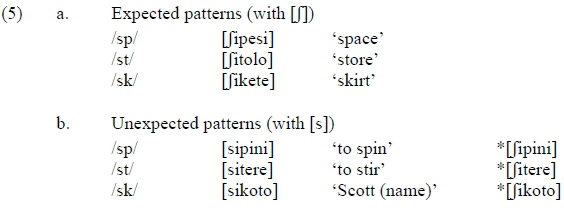 Effects Of Morphology In The Nativisation Of Loanwords The Borrowing Of S In Xitsonga