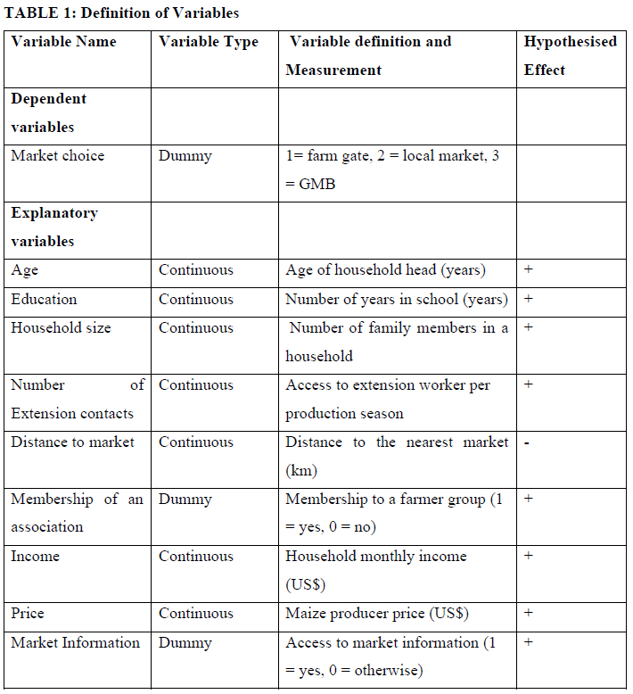Determinants of the Market Channel Choice by Smallholder Maize Farmers ...